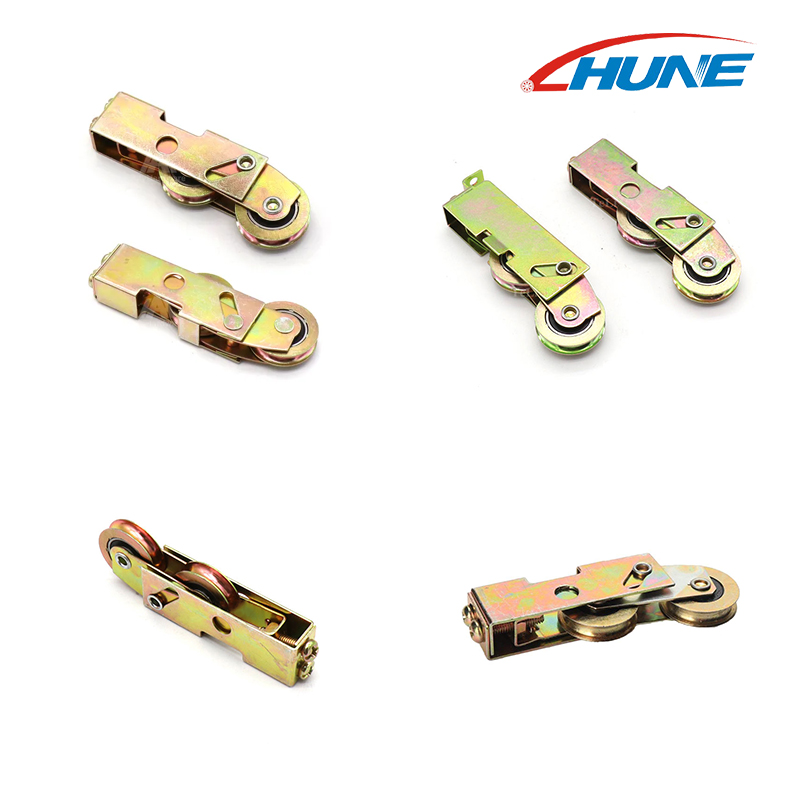 Výmena 2 ks valčekov posuvných dverí, zostava tandemových valčekov Výmena posuvných sklenených dverí sieťka dverí